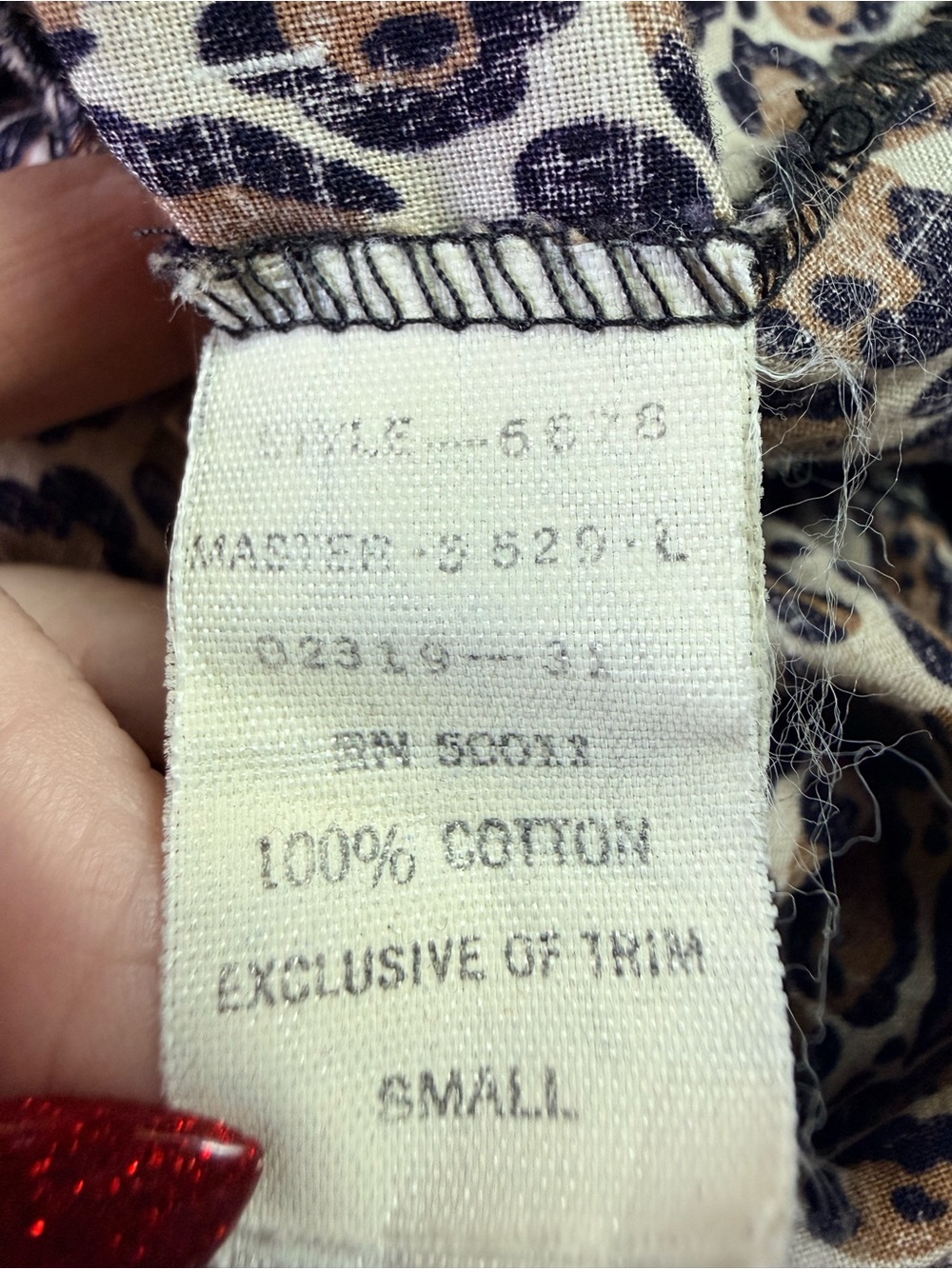 David Brown Vintage 70s Small Animal Print 100% Cotton Maxi Dress Boho Prairie - Picture 8 of 13